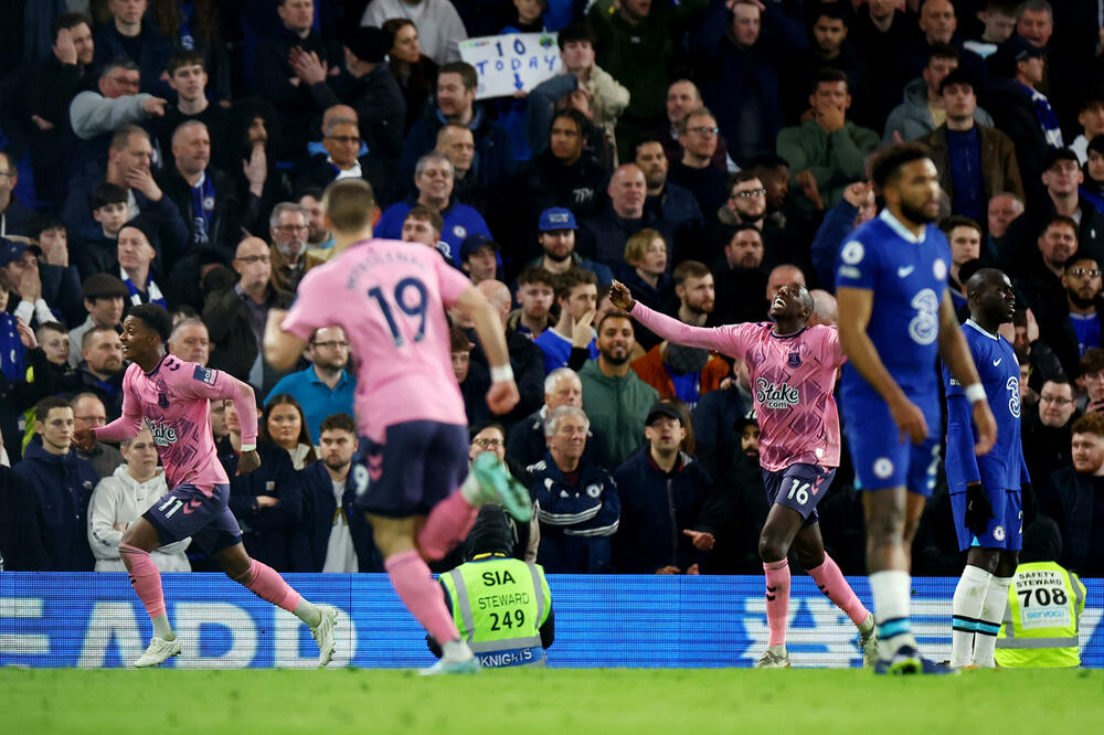 Slavlje fudbalera Evertona nakon izjednačenja na 2:2, Foto: Reuters