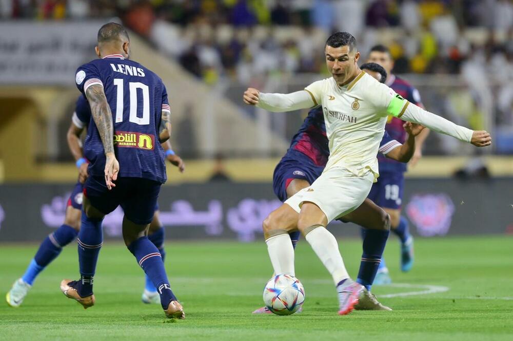 Kristijano Ronaldo na večerašnjem meču, Foto: Twitter.com/AlNassrFC