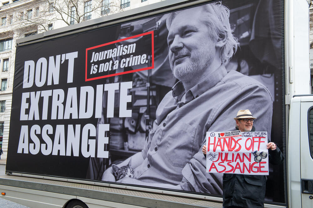 "Ne izručujte Asanža, novinarstvo nije zločin": Detalj iz Londona, Foto: Shutterstock