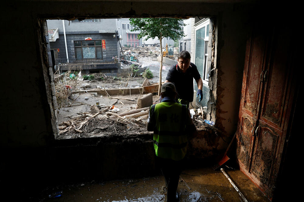 Detalj iz Pekinga nakon poplava, 4. avgusta 2023. godine, Foto: Reuters
