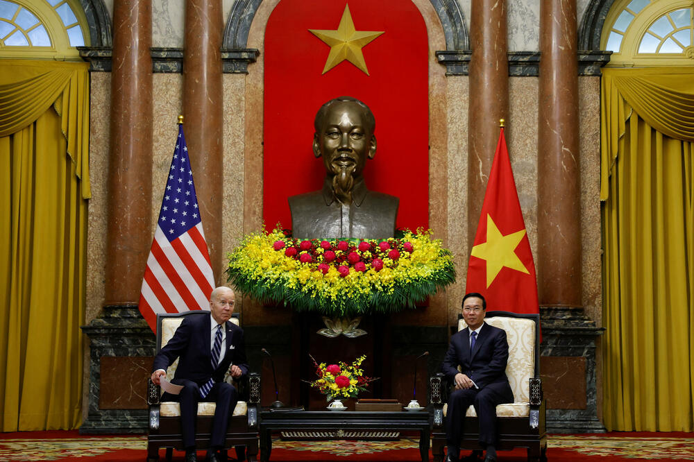 Predsjednici SAD i Vijetnama Džo Bajden i Vo Van Thuong, Foto: Reuters