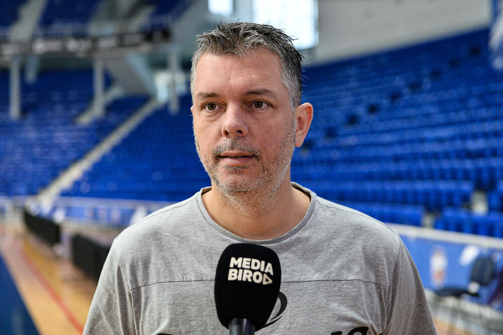 Petar Mijović na današnjem treningu, Foto: KK Budućnost Voli