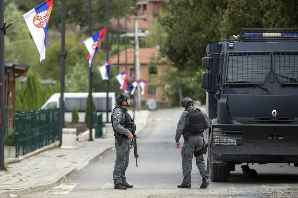 Kosovski policijci u selu Banjska, Foto: Beta/AP