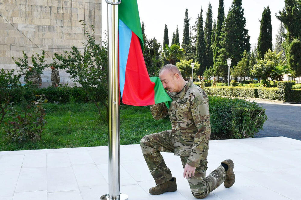 Ilham Alijev u Karabahu 15. oktobra 2023. godine, Foto: Reuters
