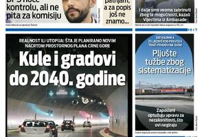 Naslovna strana "Vijesti" za 20. oktobar 2023.
