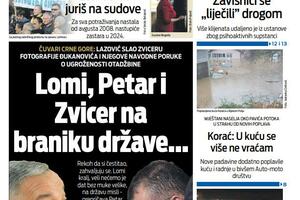 Naslovna strana "Vijesti" za 29. novembar 2023.