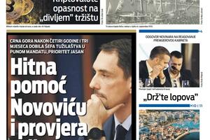 Naslovna strana "Vijesti" za 28. januar 2024.