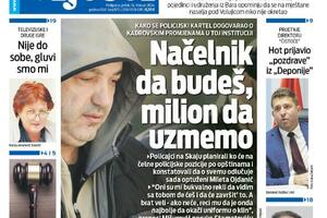 Naslovna strana "Vijesti" za 16. februar 2024.