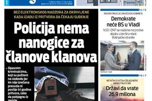 Naslovna strana "Vijesti" za 17. februar 2024.