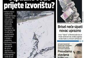 Naslovna strana "Vijesti" za 18. februar 2024.