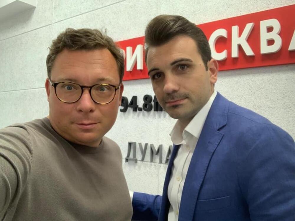 Ruski novinar Oleg Bondarenko i Miloš Radinović