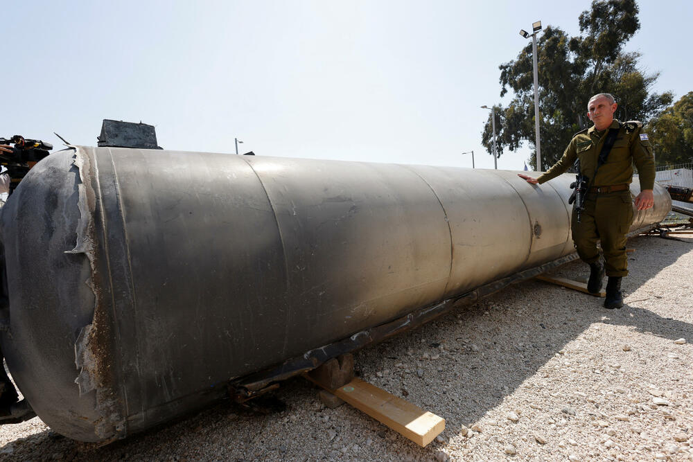 Balistička raketa koju je izraelska vojska izvukla iz Mrtvog mora