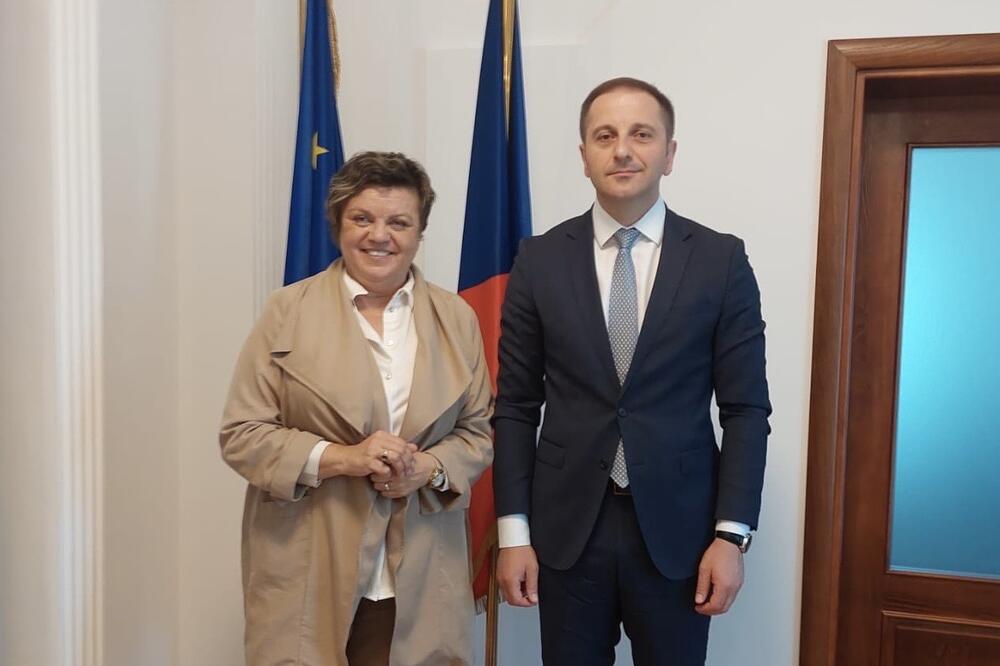 Janina Hrebičkova i Damir Šehović, Foto: Socijaldemokrate Crne Gore