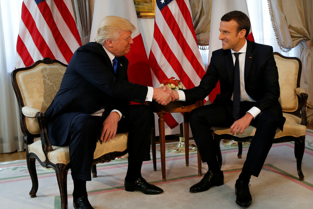 Donald Tramp Emanuel Makron, Foto: Reuters