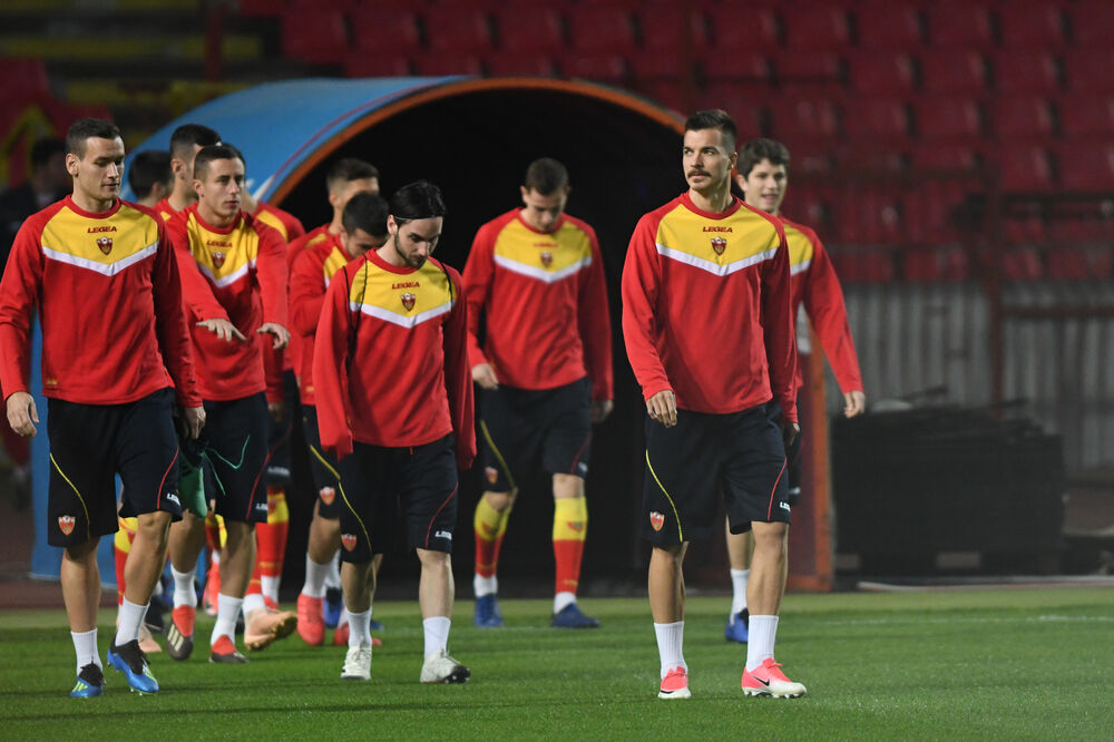 Fudbalska reprezentacija Crne Gore, trening, Foto: Savo Prelević