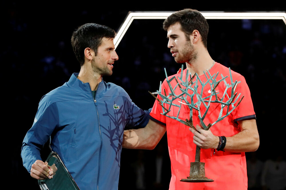 Hačanov i Đoković, Foto: Reuters