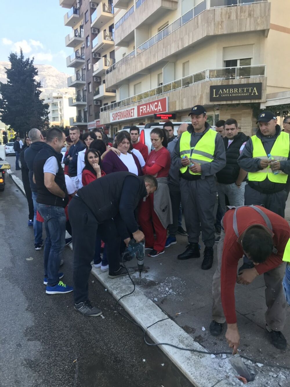 Radnici France, protest Budva