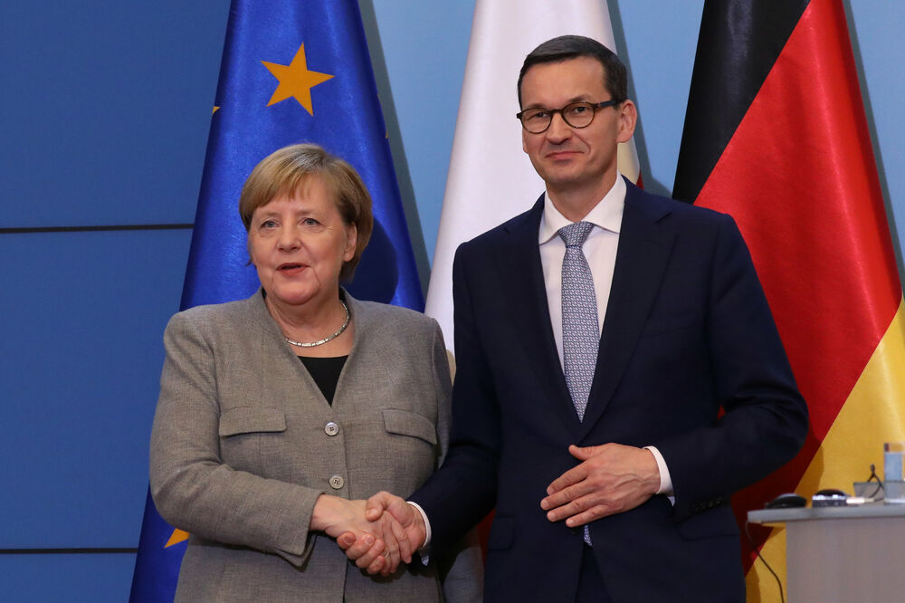 Angela Merkel, Mateuš Moravijecki, Foto: Reuters
