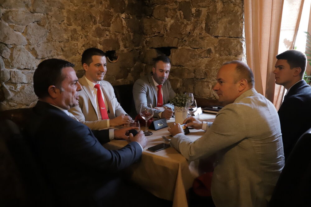 Aleksa Bečić, Vladimir Pavićević, Boris Bogdanović, Miodrag Čučka, Foto: Demokratska Crna Gora