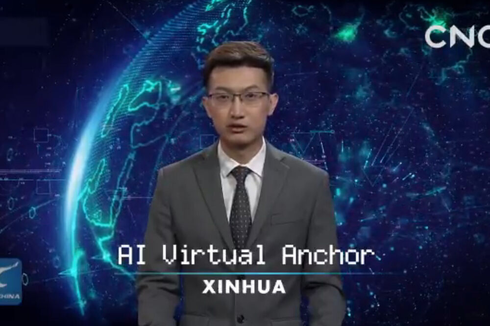 Virtuelni voditelj, Kina, Foto: Printscreen (twitter)