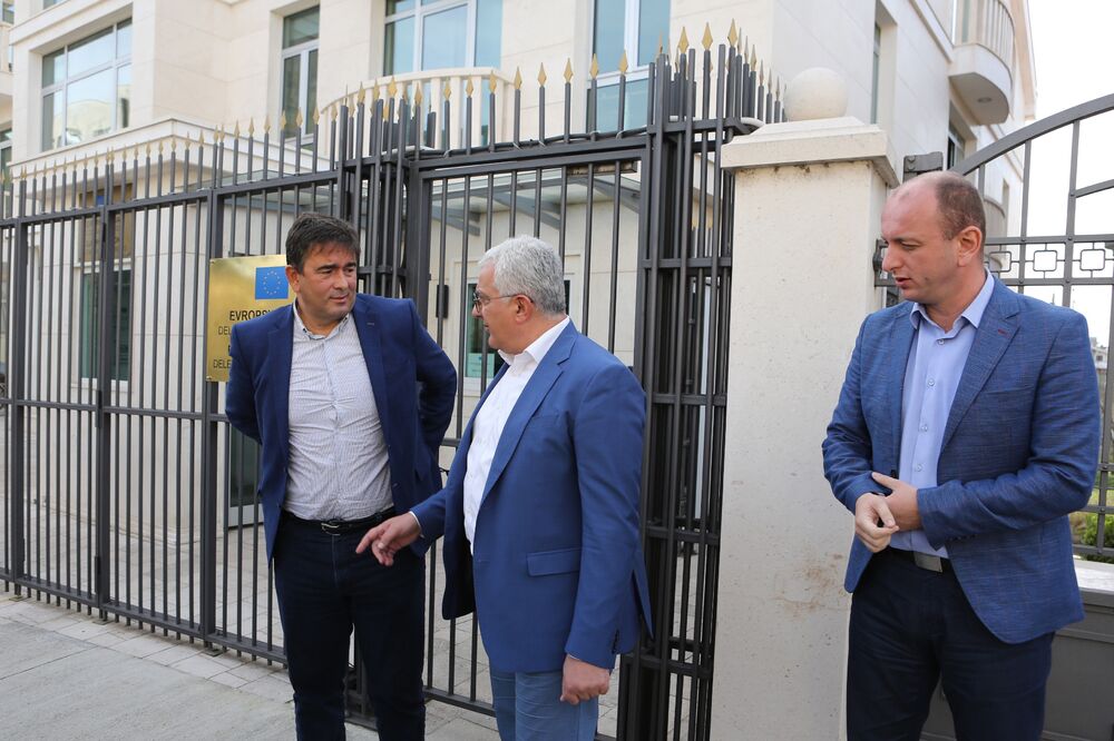 Nebojša Medojević, Andrija Mandić, Milan Knežević, Foto: Savo Prelević