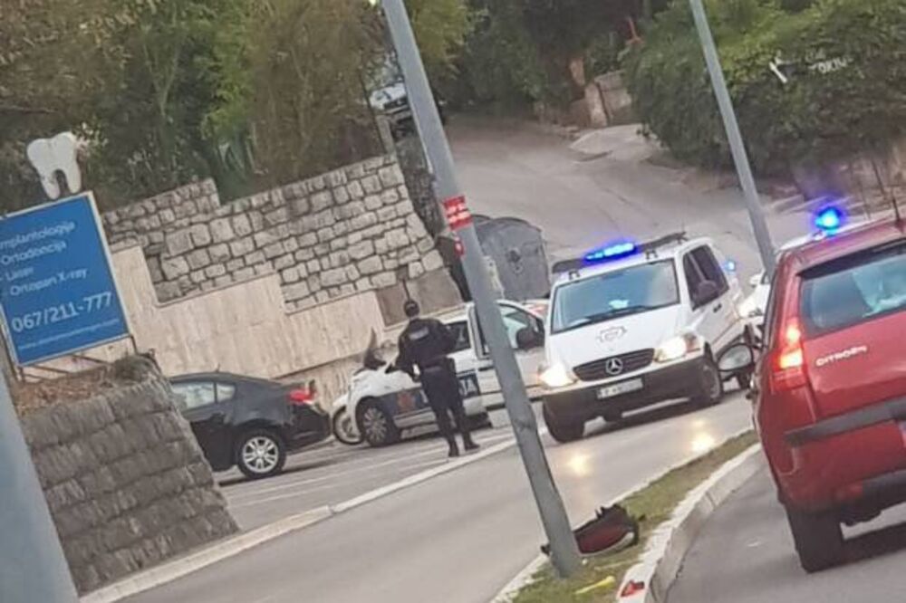 Budva, udes, motociklista, Foto: Čitalac "Vijesti"