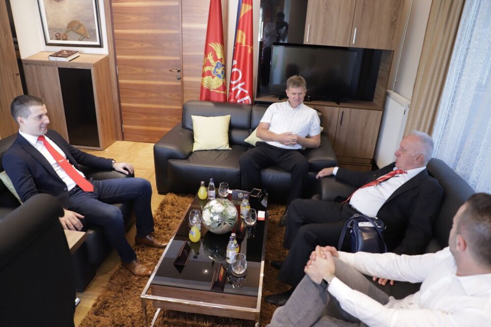 Aleksa Bečić, Božidar Vujičić, Momo Joksimović, Boris Bogdanović, Foto: Demokratska Crna Gora