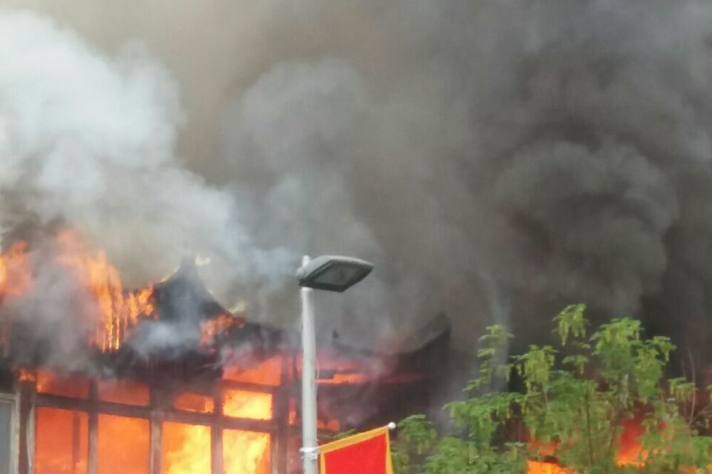 požar TV Pljevlja, Foto: Goran Malidžan