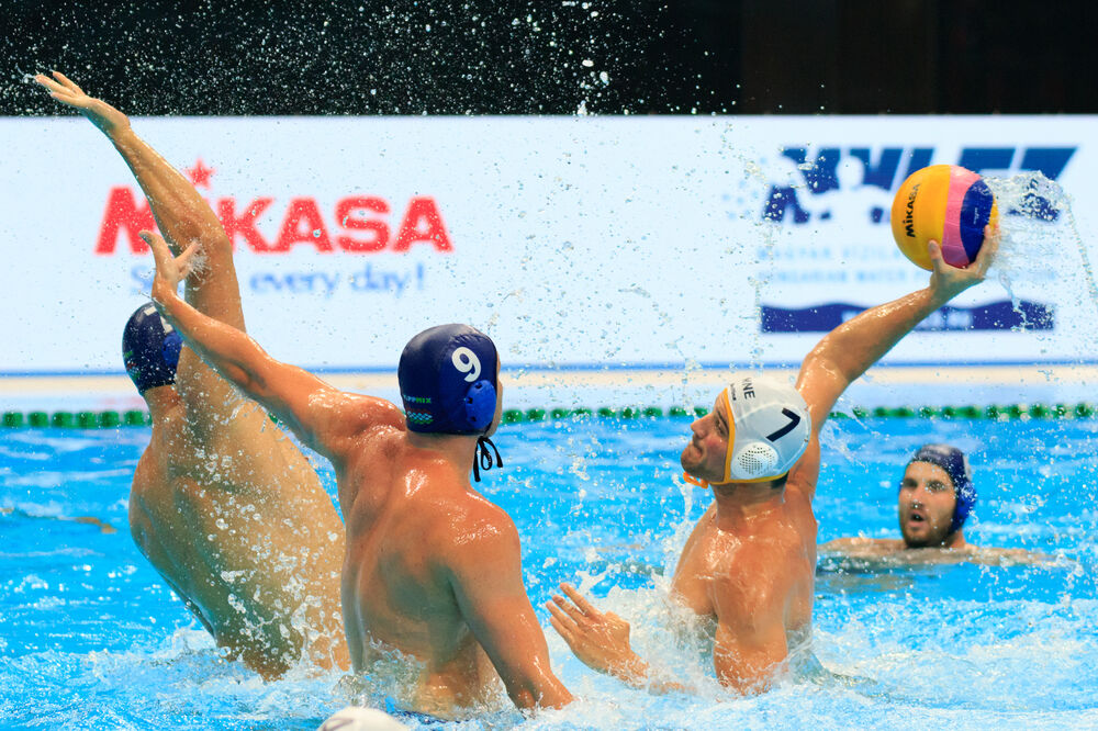 Mlađan Janović Mađarska - Crna Gora Svjetska liga u vaterpolu, Foto: Waterpolo.hu
