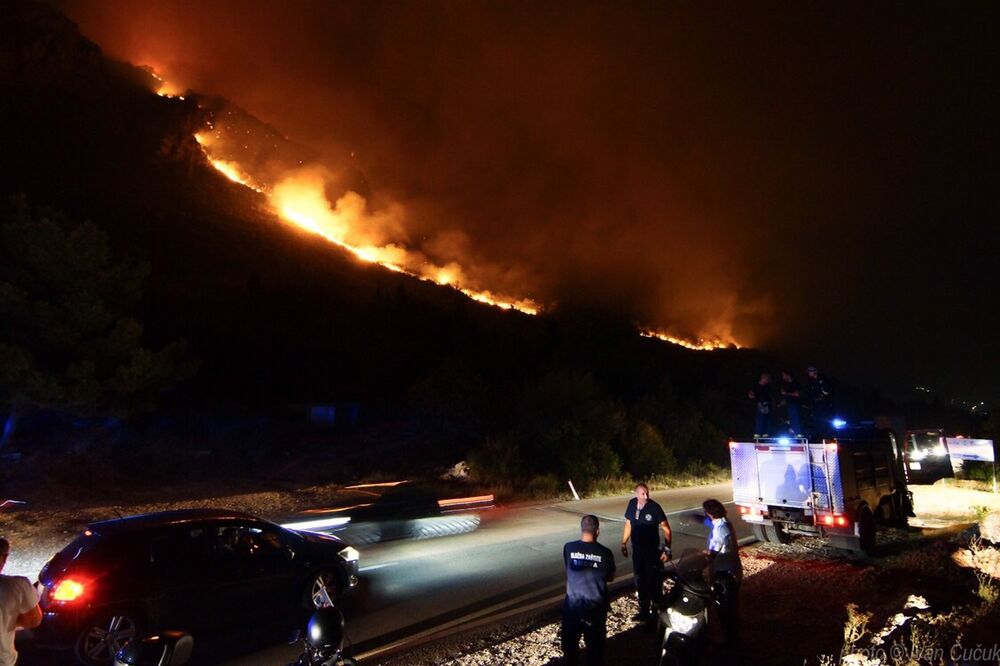 Požar Paštrovska gora, Foto: Ivan Čučuk