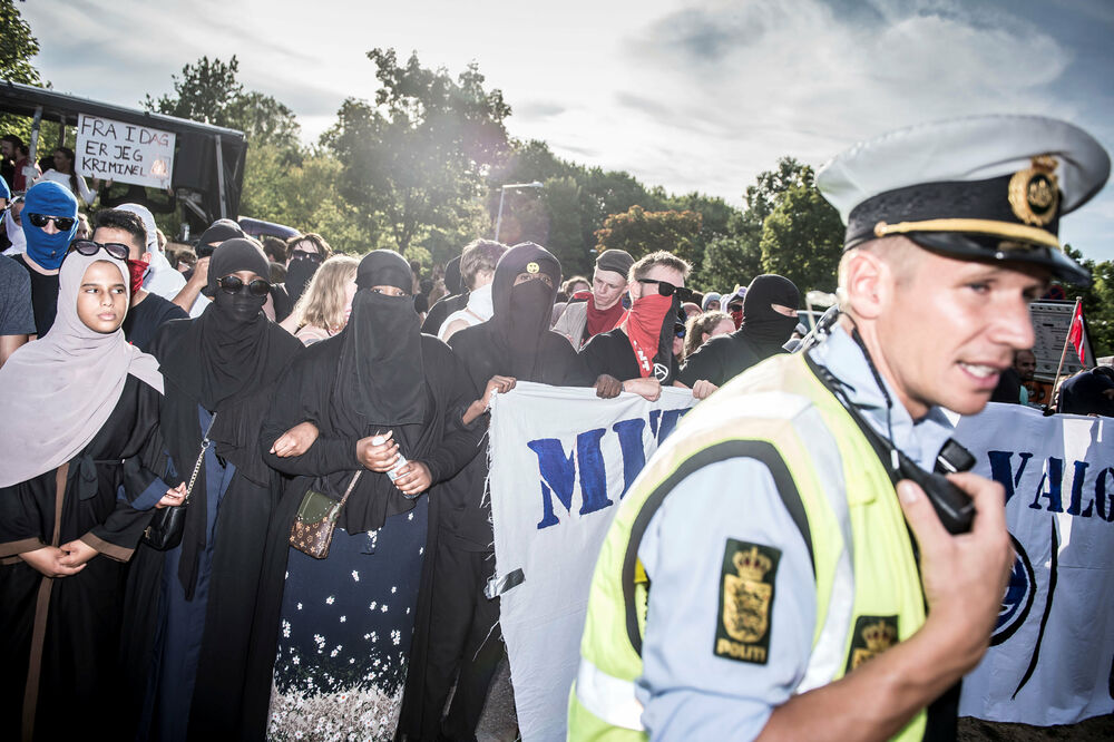 Kopenhagen, protest burka, Foto: Reuters