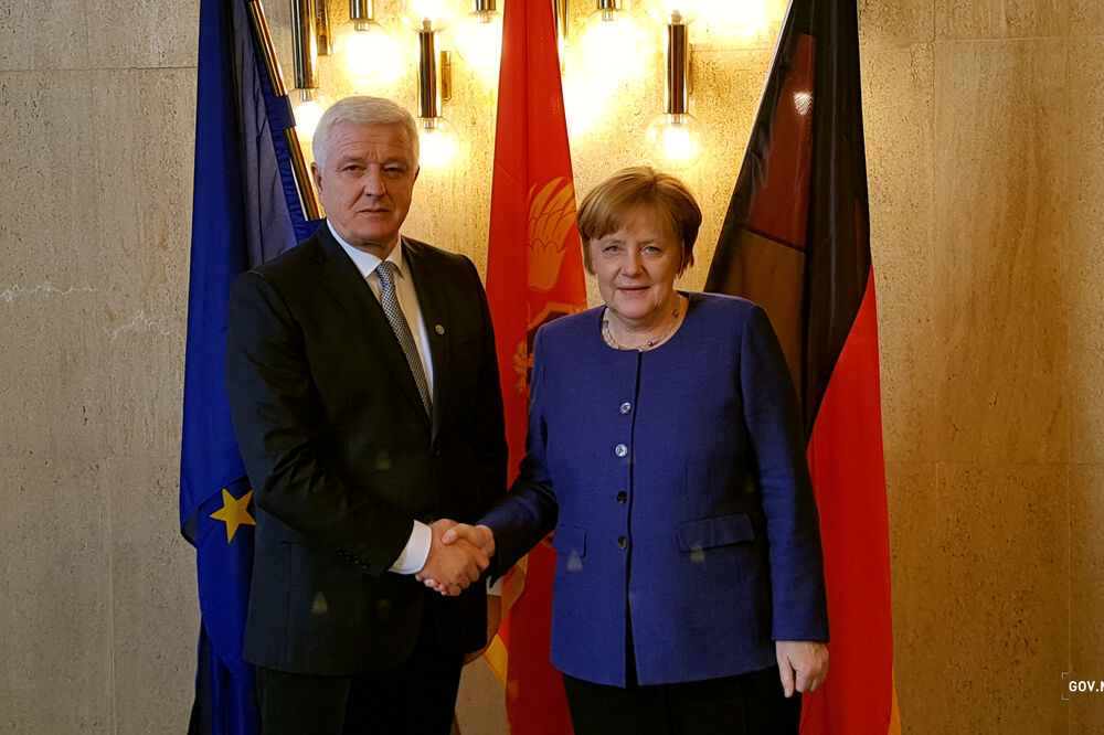 Duško Marković, Angela Merkel, Foto: Vlada Crne Gore