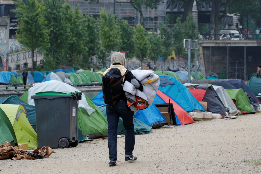 Pariz, kamp za migrante, Foto: Reuters