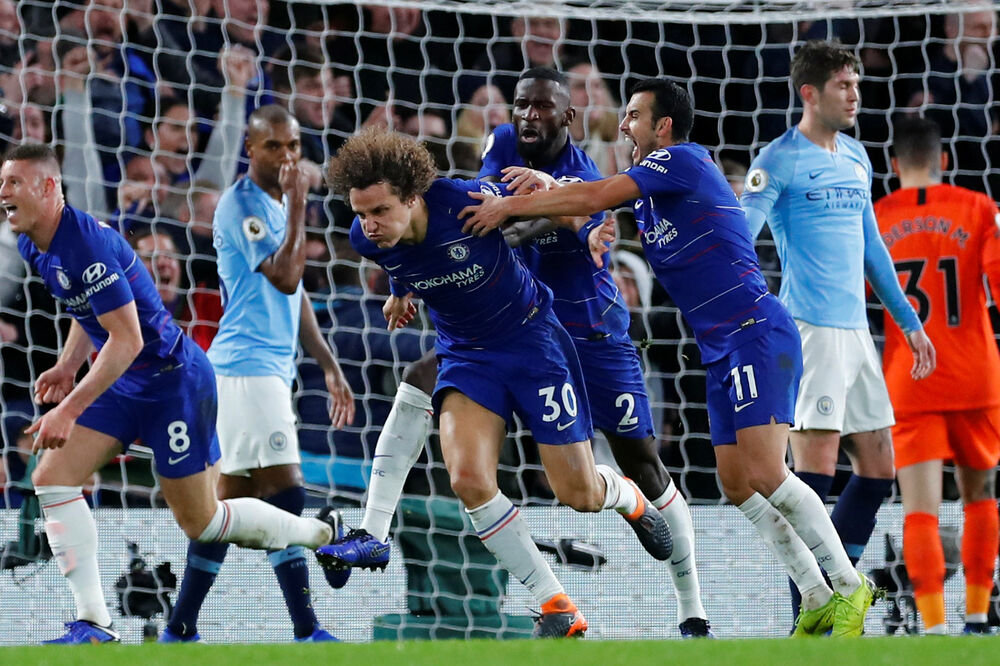 David Luiz Čelsi - Mančester siti, Foto: Reuters