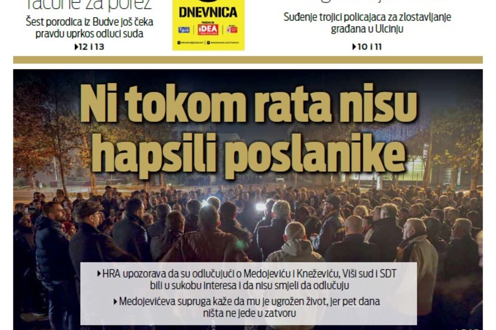 Naslovna 5.12., Foto: Vijesti