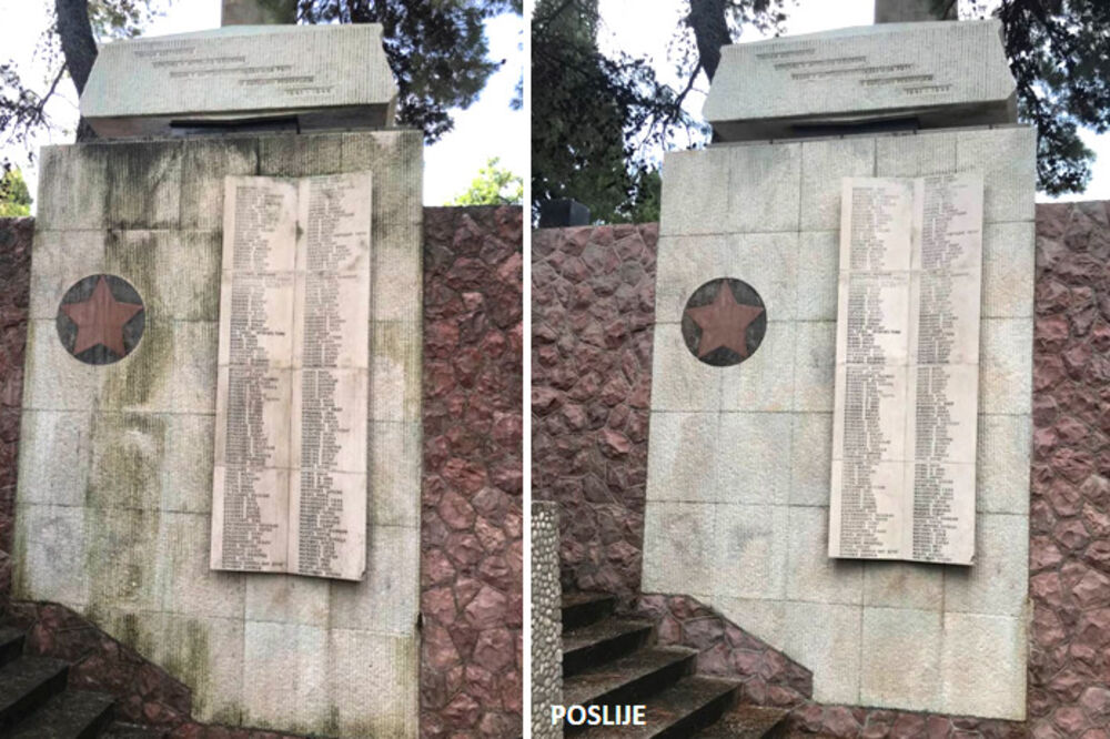 Savina, prije i poslije čišćenja, Foto: Opština Herceg Novi