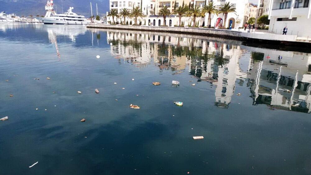 smeće u moru, Tivat