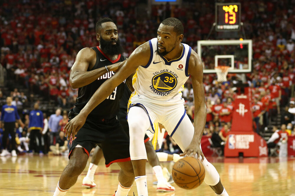 Džejms Harden, Kevin Durent, Foto: Erik Williams-USA TODAY Sports
