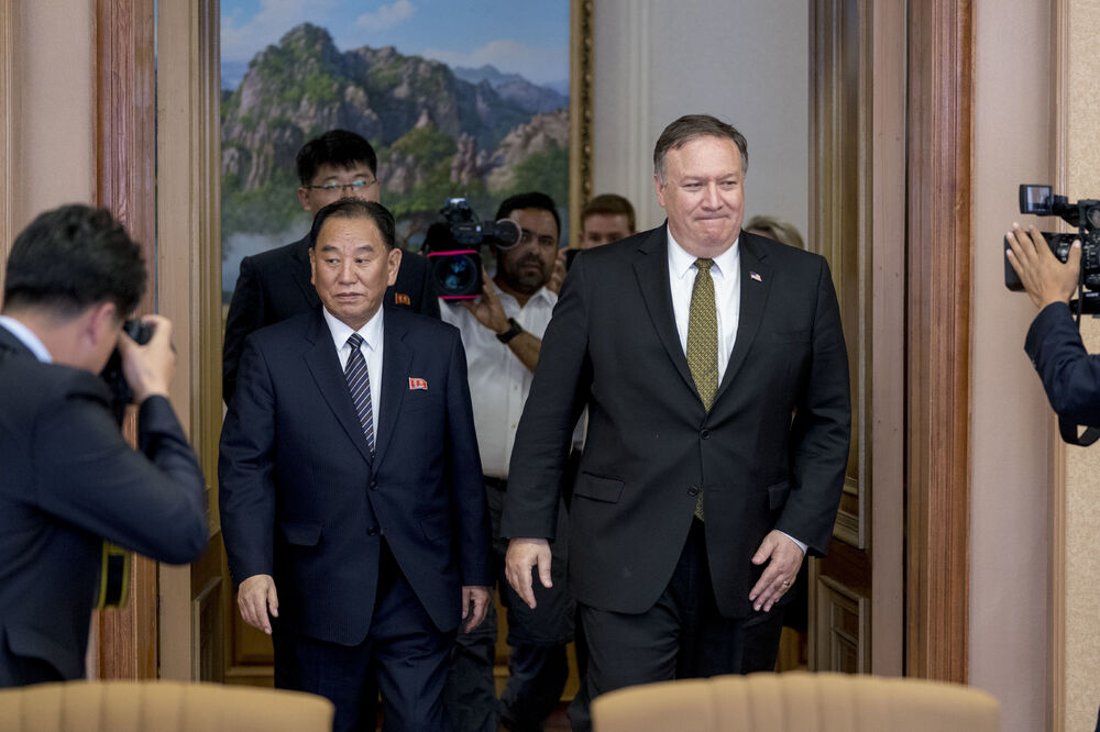Kim Jong Čol, Majk Pompeo, Foto: Beta/AP