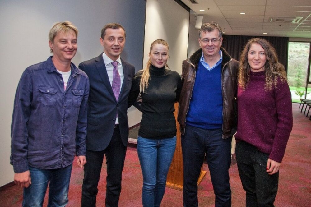 Maja Bulatović, Predrag Bošković, Radmila PEtrović, Branimir Gvozdenović, Foto: ŽRK Budućnost