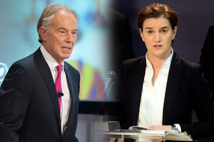 Tony Blair for the second time among the Serbs
