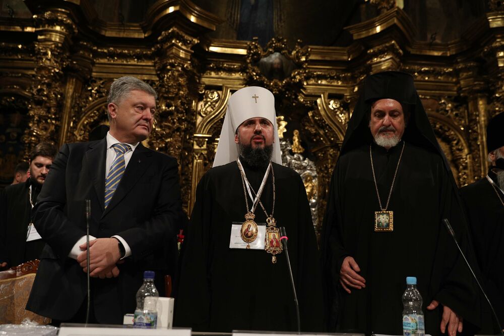Porošenko sa vjerskim velikodostojnicima, Foto: Reuters