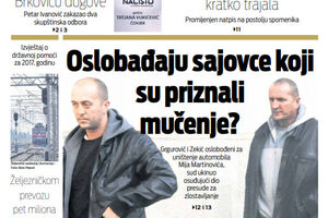 Naslovna strana "Vijesti" za 20. decembar