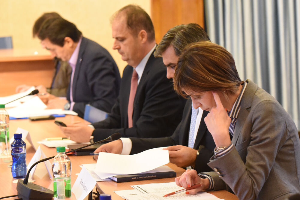 Sa sjednice Odbora za dalju reformu izbornog i drugog zakonodavstva, Foto: Savo Prelević