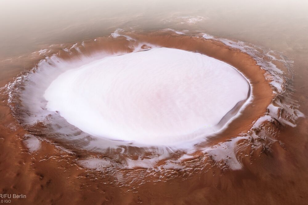 Ledeni krater na Marsu, Foto: ESA