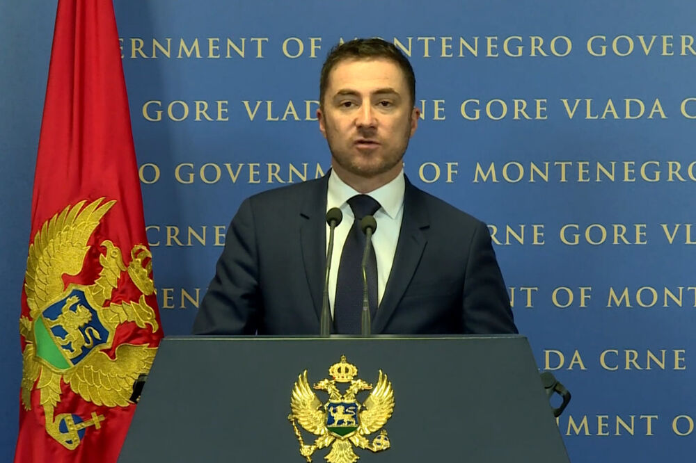 Bogdanović na današnjem presu, Foto: Screenshot/Vlada Crne Gore