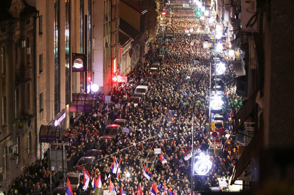 Anti vladini protesti u Beogradu, Foto: Reuters