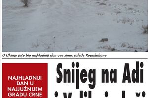 Snijeg na Adi i Velikoj plaži
