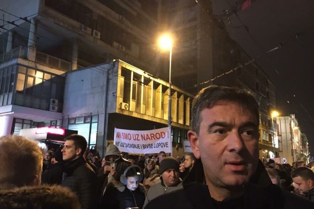 Medojević na protestima u Beogradu, Foto: Privatna arhiva