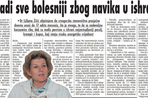 Mladi sve bolesniji zbog navika u ishrani